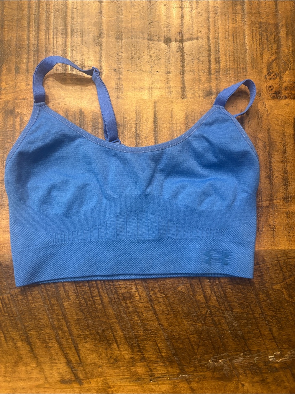 NWOT girls Under Armour cobalt blue seamless light-support sports bra